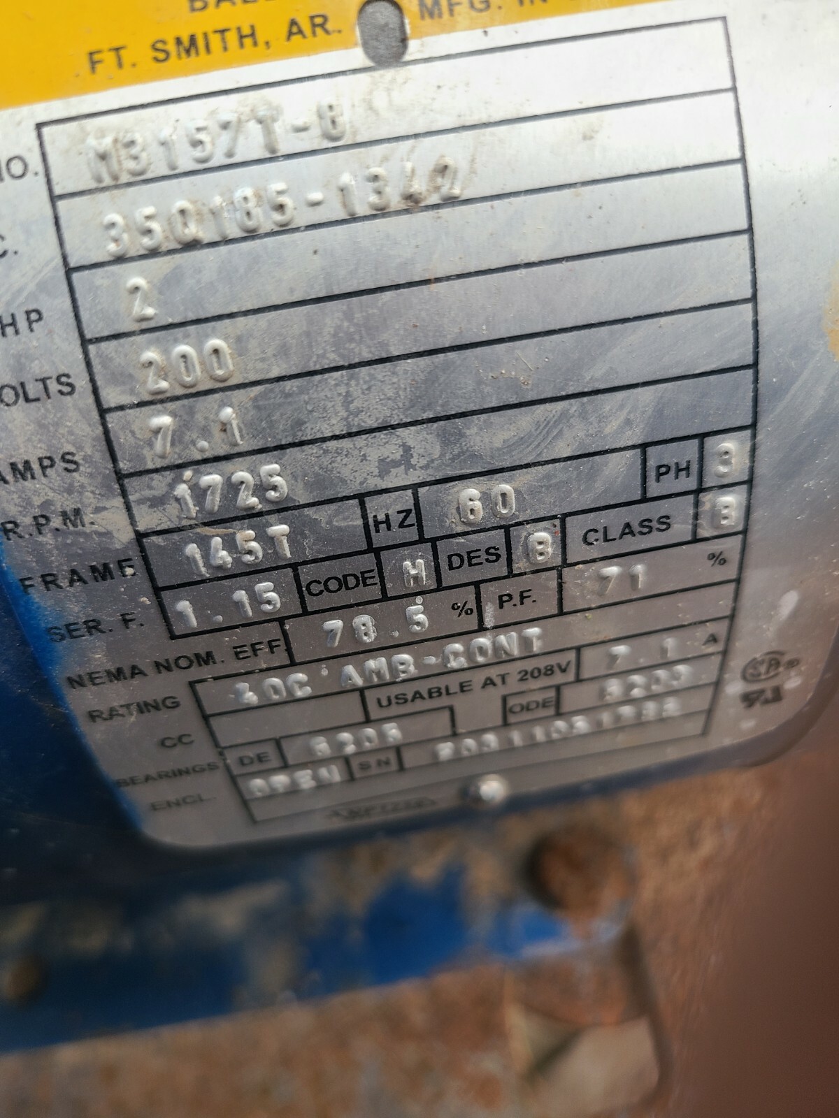 QUINCY QT5QCB CLIMATE CONTROL AIR COMPRESSOR W/ 3 PHASE MOTOR USED eBay