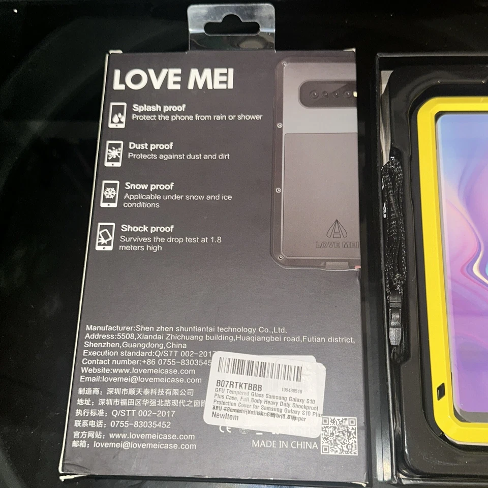 Love Mei Exterior Híbrido Aluminio Militar Arañazos Vidrio Armadura Estuche Cubierta Pesada Foto 3 de 3