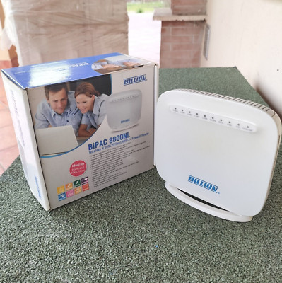 Modem Router Glasfaser FTTC VDSL2 ADSL2+ WIFI N Chip Broadcom Billion BiPAC 8...