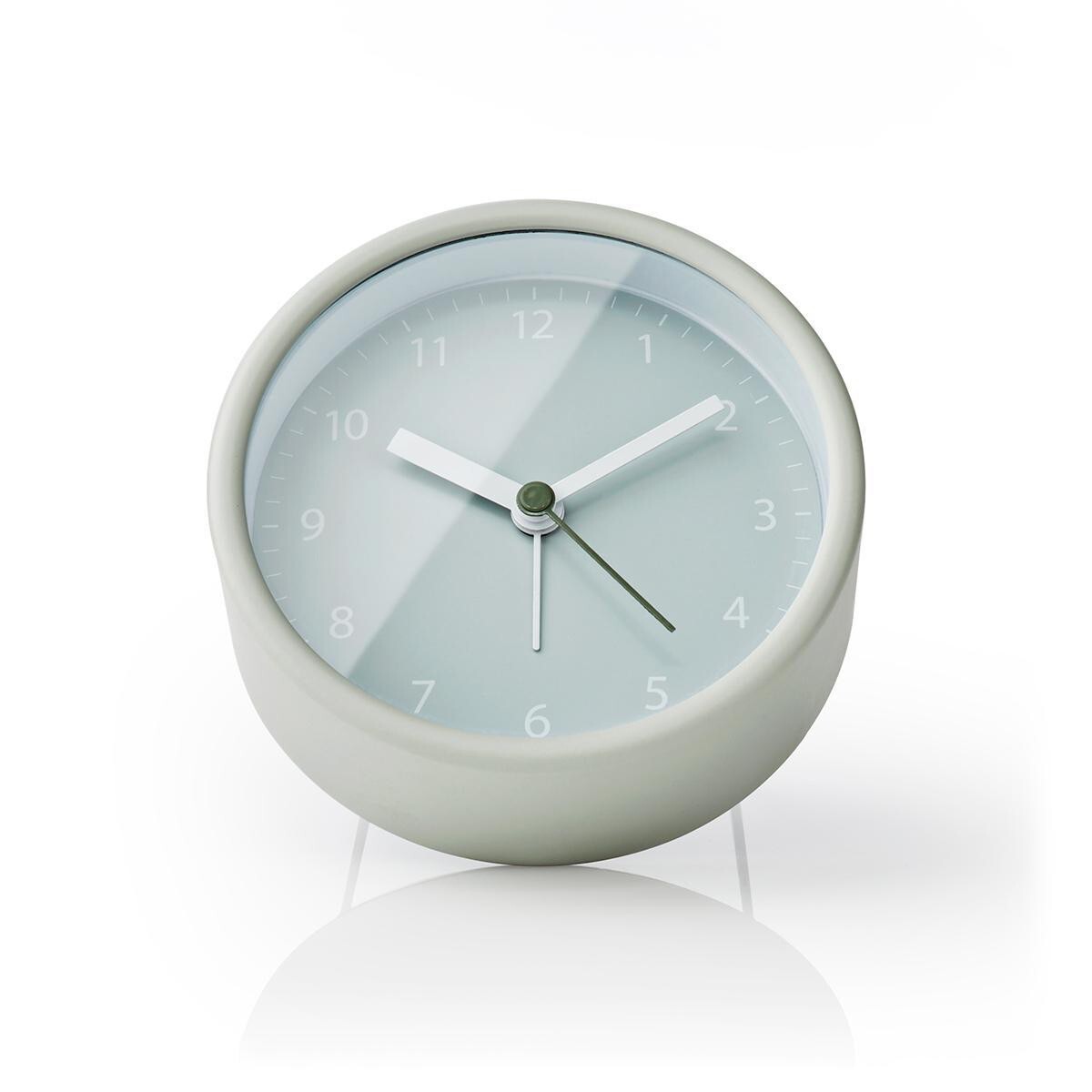 Nedis Analogue Desk Alarm Clock with Snooze Function - Green