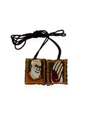 Collana Scapolare Padre Pio Marrone Padre Prio Escapulario Caffè Regalo Religioso