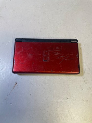 Nintendo DS Lite purpurrotes Handheld-System BESCHÄDIGT - Rot/Schwarz GETESTET FUNKTIONIERT