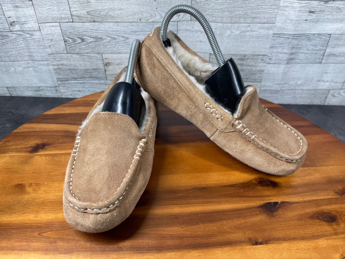 Ugg Australia Slippers Women 8M Ansley Shoes Brown Suede Wool