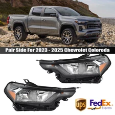 Halogen Headlight Lamp Assembly Left & Right Side For Chevrolet Colorado 23-2025