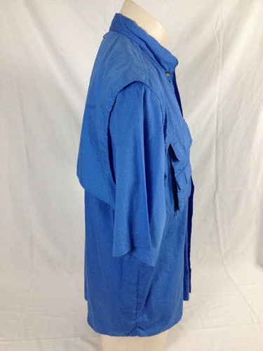 World Wide Sportsman Blue Sport Fishing Shirt 100% Cotton Men's Large - Picture 6 of 11