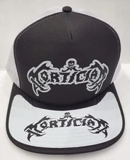 Metal Head Black Death Industrial Thrash WhiteMortician Trucker Snapback Adjust