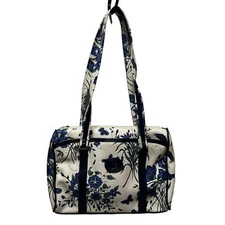 Gitano Purse Shoulder Bag White with Blue Flowers Butterflies Toile NWOT
