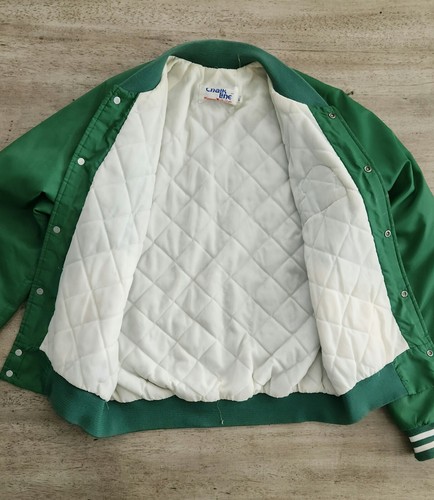 Vintage 80s 90s Chalkline Philadelphia Eagles Snap Front Bomber Jacket Sz L USA - Picture 8 of 14