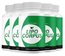 (5 Pack) Lipo Corpus Health Supplement, LipoCorpus Advanced Pills