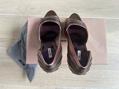 MIU MIU HIGH HEEL SWAROVSKI CRYSTAL SHOES 37 | eBay