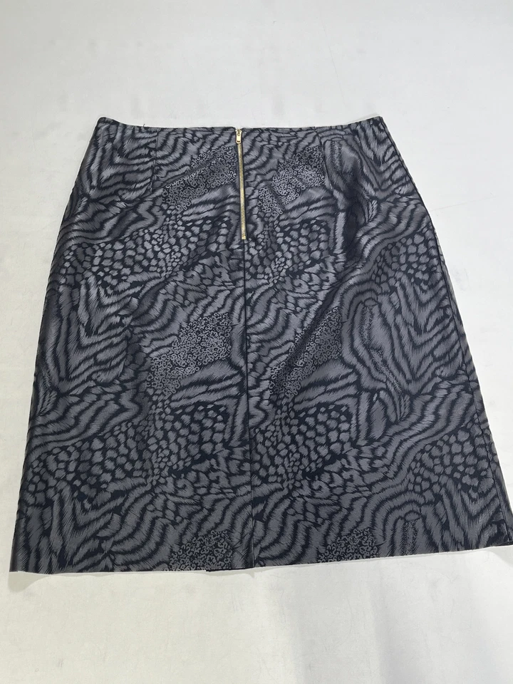 Falda negra con estampado animal de Rachel Roy para mujer talla 8 NUEVA Foto 3 de 4