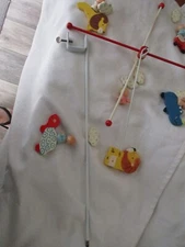 Vintage ORIGINALS BY IRMI Nursery Hand Painted  Baby Crib Mobile clouds