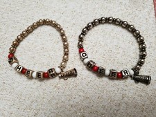 Cheerleader Megaphone Cheer Charm Bracelet Lot of 2 Fast Ship USA