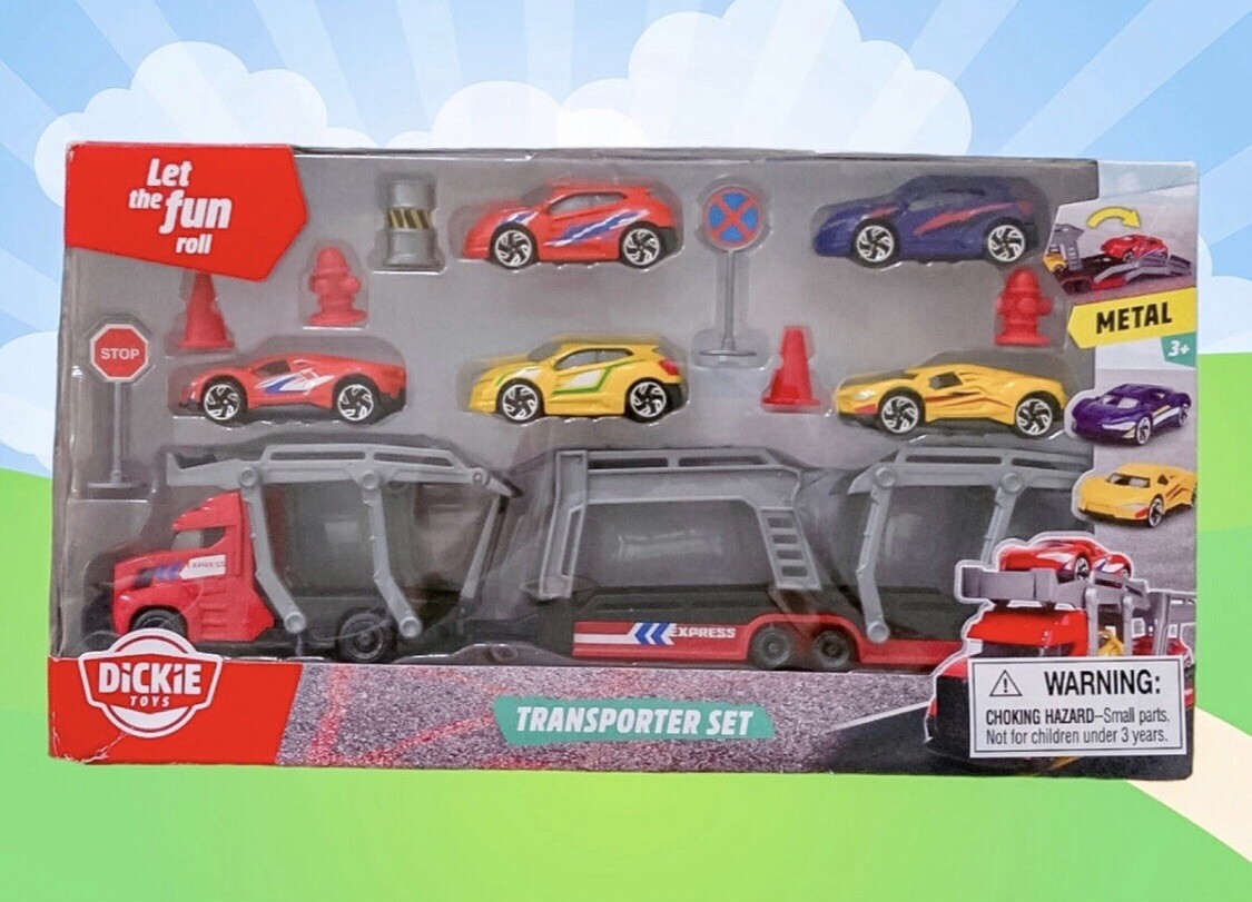 Dickie toys transporter set metal toy cars hauler carrier eBay