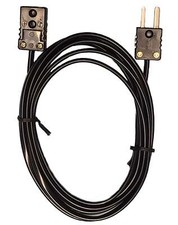 Thermocouple Extension Cable, Type J, 12ft, Mini Female to Mini Male