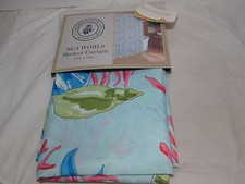 Caribbean Joe Island Supply Co SEA WORLDS Shower Curtain 70x72  Multi Color NEW