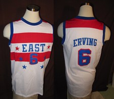 NBA Julius Erving Dr. J All-Star Game Jersey, Mitchell  Ness, 1980, Size L, EUC