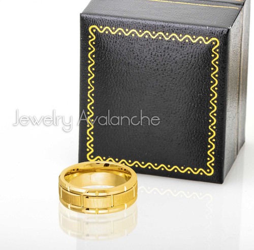 Herren 8 mm Wolframcarbid abgeschrägte Kante Ziegelmuster Design - bequeme Passform - Bild 5 von 14