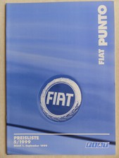 Fiat Punto HGT - Preisliste MJ 2000 - Prospekt Brochure 09.1999