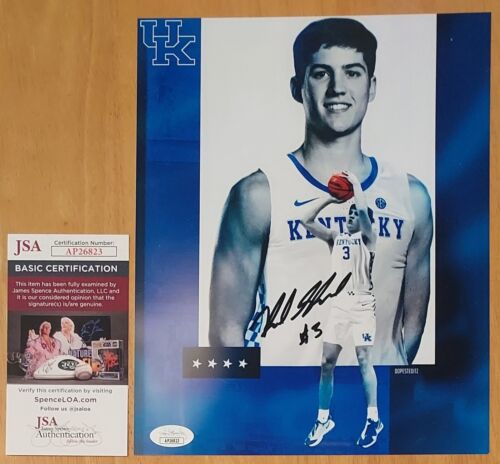 Reed Sheppard Signed 8x10 Photo Autographed Kentucky Wildcats White Tops JSA COA - Picture 1 of 3