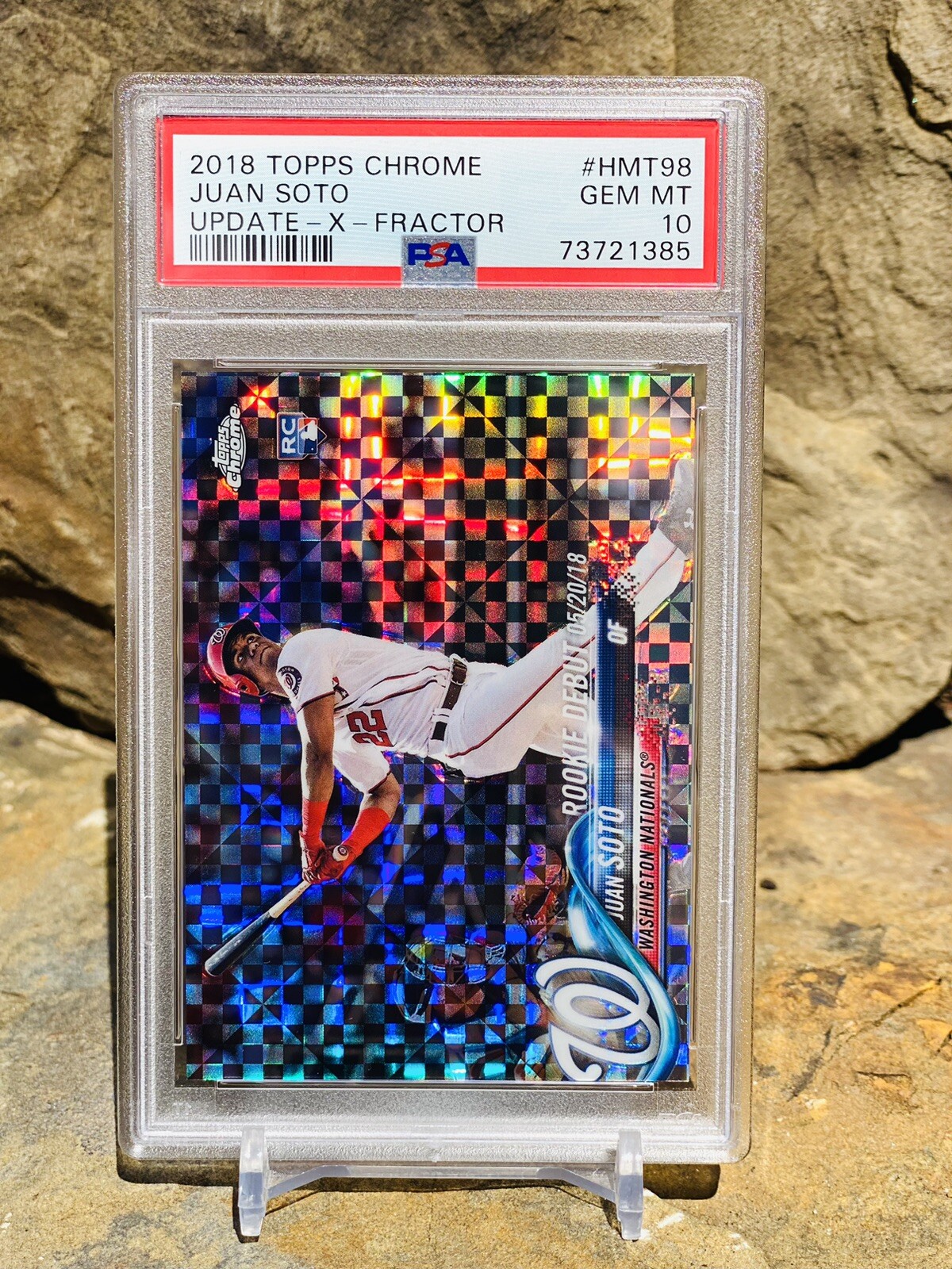 2018 Topps Chrome Update Juan Soto RC X-Fractor /99 PSA 10 Rookie HMT98 Low Pop