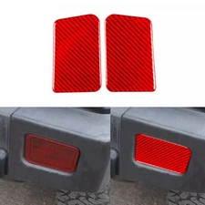 Red Carbon Fiber Rear Bumper Insert Cover Trim Sticker For Hummer H2 2003-2007