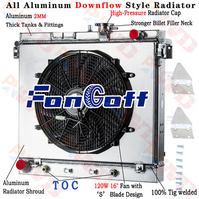 2 Row Radiator Fan Shroud for Chevrolet Colorado GMC Canyon 2009-2012 5.3L V8