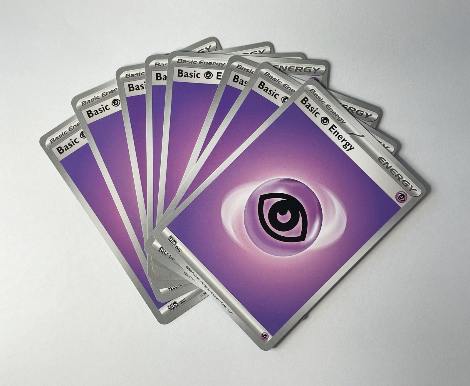 2023 Pokémon TCG 8X Basic Psychic Energy Cards
