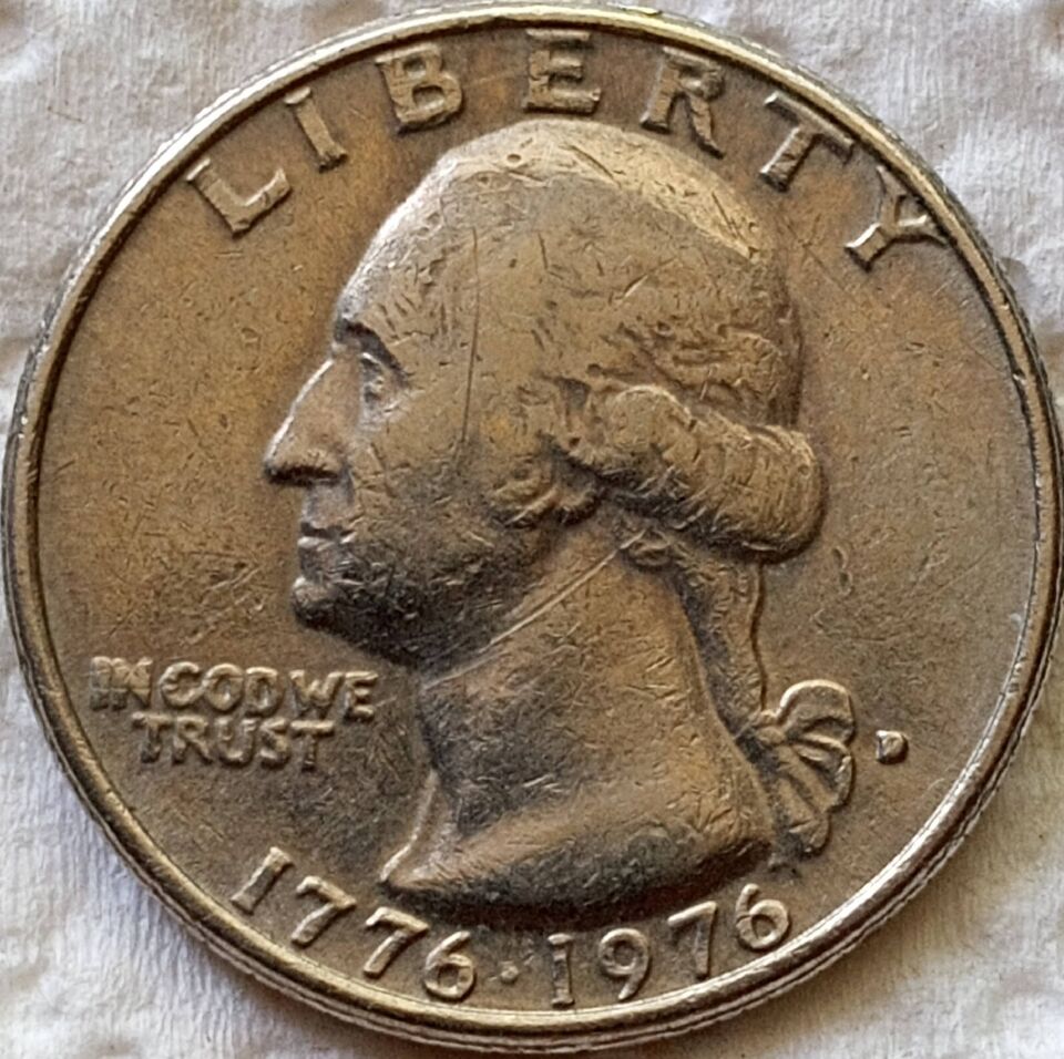 1776 To 1976 Quarter Dollar Drummer Boy Error 1776-1976 Bicentennial Quarter Face Error On Drummer Boy/Filled "D"Mint