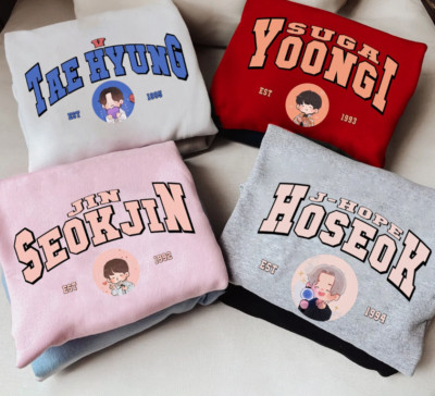 Cute BTS Members Chibi Sweatshirt, BTS Group Shirt, BTS Members T-shirt