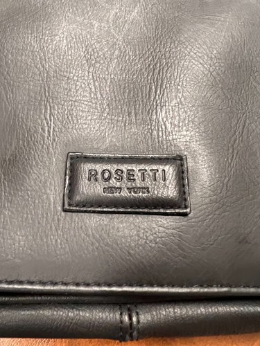 Rosetti Go Purse Black Solid Casual Faux Leather Shoulder Bag Pockets Zipper - Picture 3 of 10