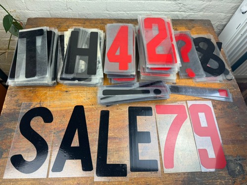 466 Flex Change LETTERS, NUMBERS, PUNCTUATION ~ 8 7/8"H, Sandwich Board, Cafe - Picture 1 of 10