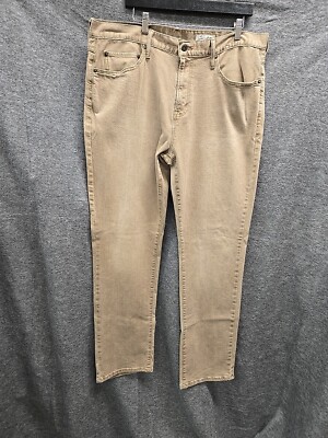 Cremieux Jeans Straight Leg Mens Size 40x33 measured Comfort Stretch Khaki Tan