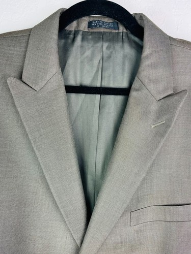Jones New York Collection Blazer Herren 46R Braun Wolle Sport Mantel Jacke Seide Wolle - Bild 3 von 8