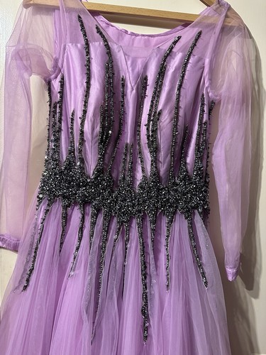Maxi dress long lilac-size S-M ( wedding, party, prom) - Picture 3 of 9