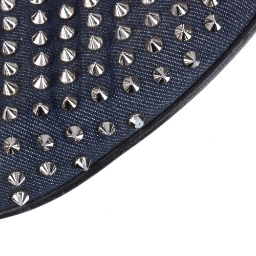 Christian Louboutin Spike Studded Denim Loafers Men’s Size 45 US 12 Blue - Picture 14 of 15