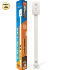 Electrical Outlet Extender with USB-A, USB-C, 2AC Outlets, 22-34 Inch Adjusta...
