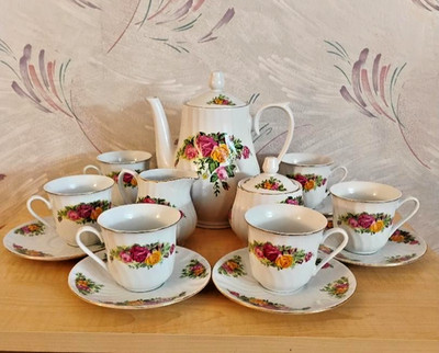 Vintage Regent China ''English Rose'' Porcelain  Tea  Set