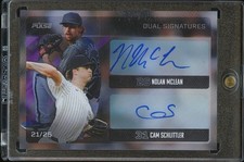 Cam Schlittler / Nolan MClean 2025 Pulse On Auto Autograph RC Yankees 21/25