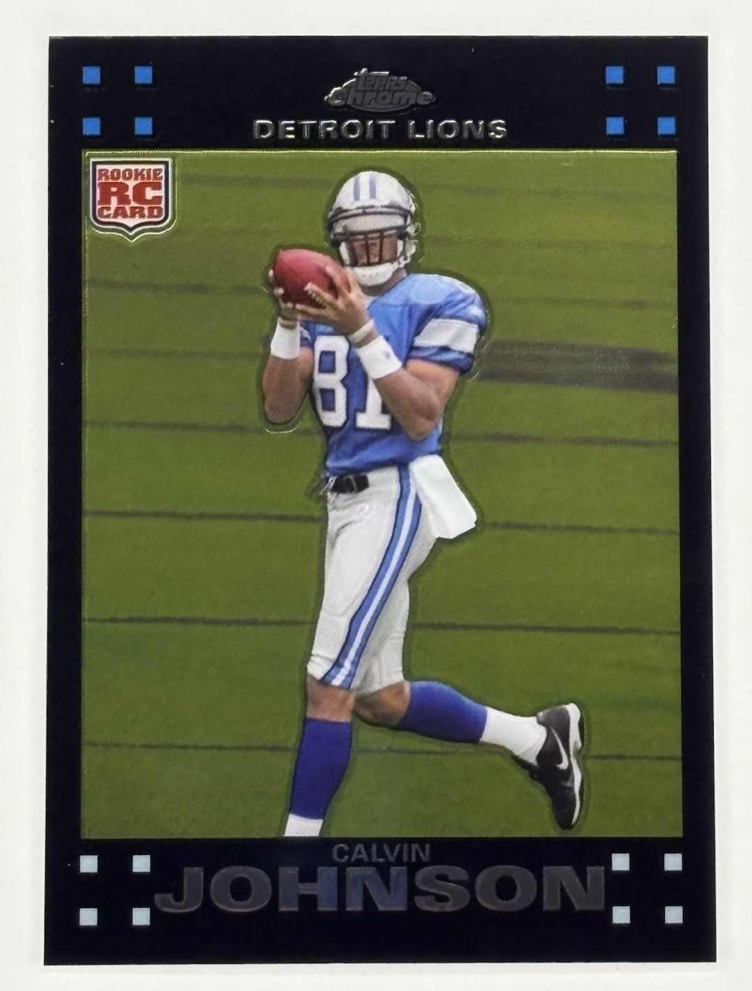 Topps 2007 Chrome Calvin Johnson Rookie #TC200 Detroit Lions NFL Card