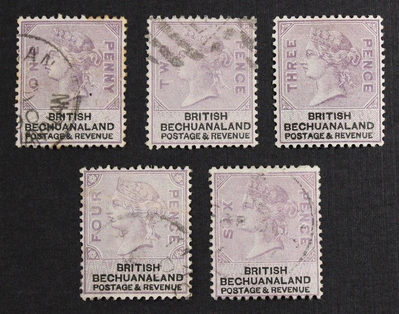 CKStamps: Bechuanaland Stamps Collection Scott#11-15 4Used #13 Mint H OG