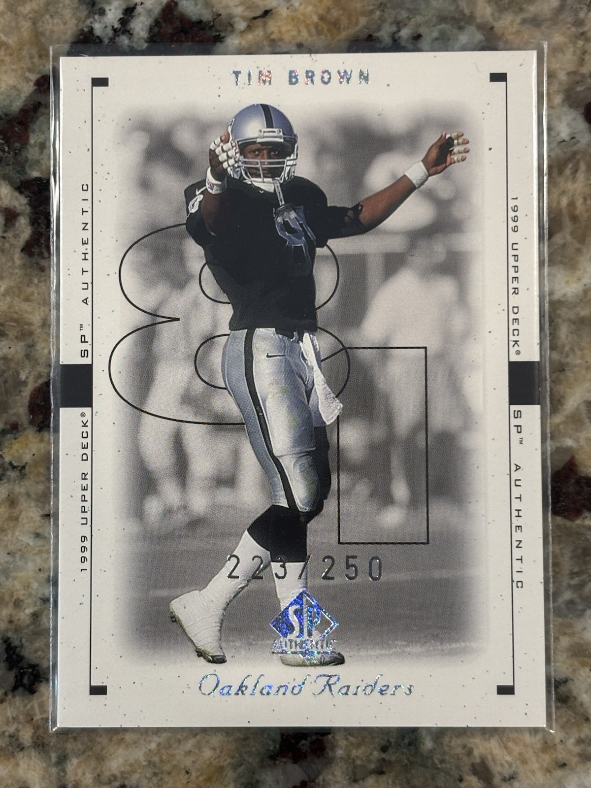 1999 SP Authentic - Tim Brown #62 AE Excitement 223/250