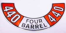 440 Four Barrel Air Cleaner Decal Restoration Engine Sticker 440 Four Barrel Air Cleaner Decal Restoration Engine Sticker
