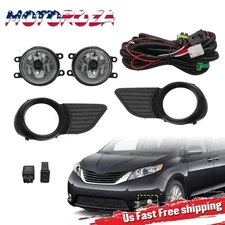 1*Pair of Bumper Fog Lights Lamps w/Wiring Kits For 2011-2015-2017 Toyota Sienna