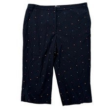 Escada Sport Pants Womens 44 14 Embroidered Patterned Multicolor Trousers