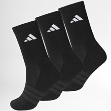 Adidas Socks Cushioned Crew 3 Pack Black Size S UK 4.5-5.5 EU 37-39 Unisex