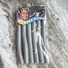 Luxor Flexible Rubber Bendy Rollers 1/2 in Barrel Size Gray Hair Curlers