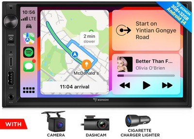 2 DIN 7 inch Android Auto 14 Wireless Apple Car Play Head Units GPS Navi Upgrade