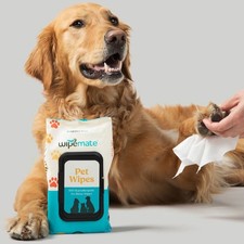 Wipemate Pet Wipes, HypoAllergenic and Fragrance-Free, UnScented, 400 Ct "READ"