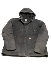 Carhartt Women XL charcoal Black Full Swing Quick Duck 102246-001 Hooded Jacket